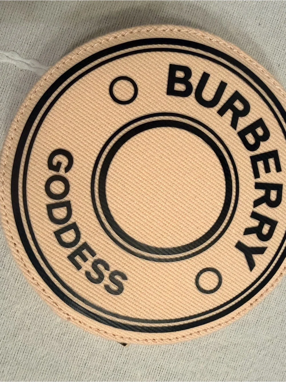 Burberry Peach and Black Circular 'Goddess' Patch - Picture 1 of 4